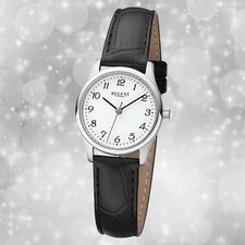 Armbanduhr Leder schwarz Damen