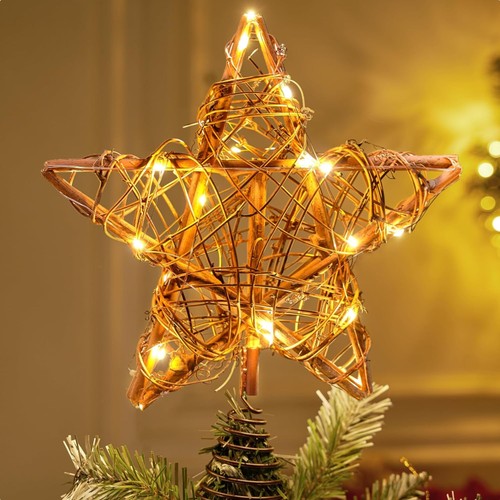 Rustikale weihnachtsbaumspitze - rustikale,