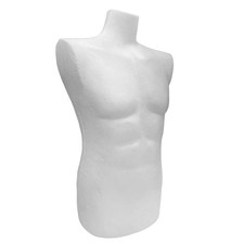 Torso aus Styropor männlich als Schneiderpuppe & Schaufensterpuppe Gr. 48/50/52