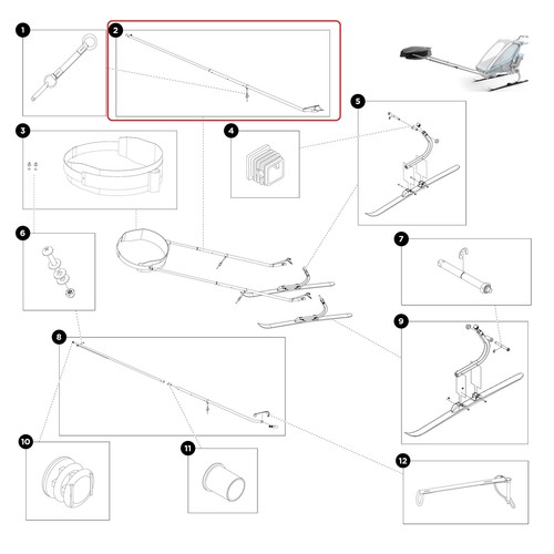 Thule ski kit replacement arm - kit,
