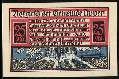 Notgeld appen pinneberg 25 - appen,