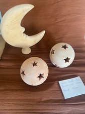 Gartendeko Tarragota Mond , und 2 Kugeln als Windlicht