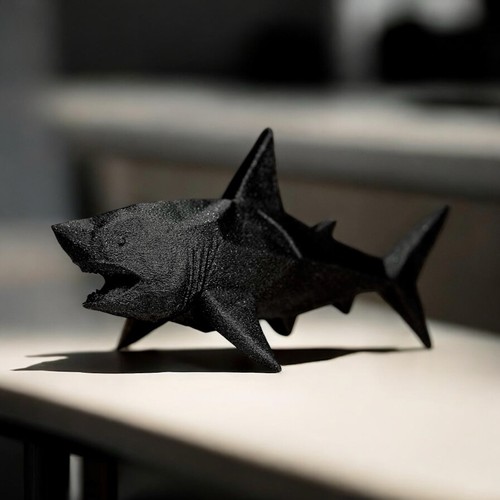 Black hai low poly - hai, figur