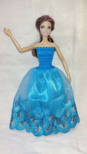 Barbie kleid pfauen - barbie,