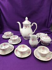 Mocca-Set Porzellan Winterling Bavaria für 4+1 Person romantisch geblümt