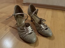 Tanzschuhe Damen Gr. 38 Glitzer Gold