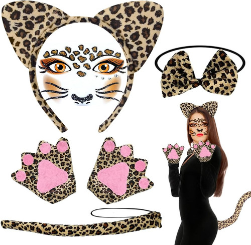 Leopard kostüm set - set,, stück