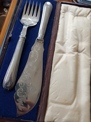 Antikes silber vorlegebesteck - antikes,