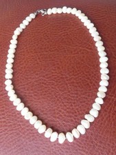 Echte Perlenkette Biwa Perlen Kette Barockperlen  Süßwasserperlen Süßwasser 925