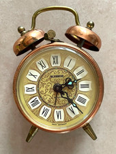 Doppelglocken-Wecker, Blessing, Vintage Sammlerstück, kupferfarben