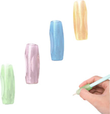 4 Stück Silikon Stift Griffe, Schreibhilfe Grip, Bleistift Griffe, Für Kinder, S