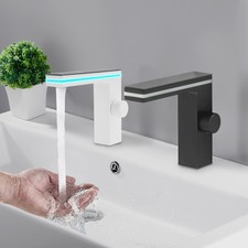 LED Digitalanzeige Wasserhahn Badarmatur Waschbecken Armatur Mischbatterie