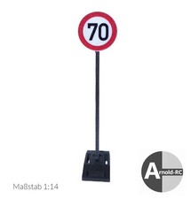 Verkehrsschild 1:14 - 70 km/h
