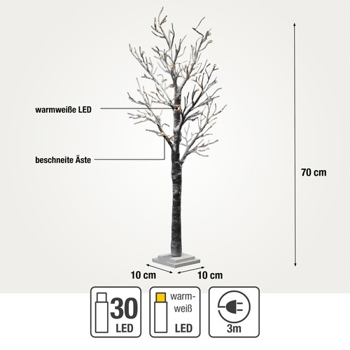 Led deko baum mit schnee - mit, 36