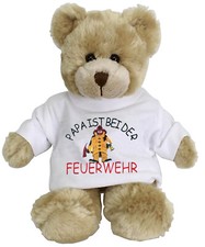 Plüsch - Teddybär mit Shirt - Papa ist bei der Feuerwehr - Größe ca 20 cm - 270 