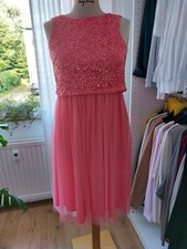 Cocktailkleid LIPSY mit Paillettenoberteil Gr. 36 orange