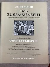 Das Zusammenspiel Teil II Einführung Orchesterspiel Curt Mahr Handharmonika