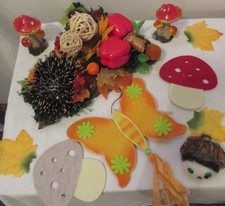 Konvolut Herbst Deko Herbstgesteck  Keramikpilze