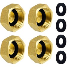 4 Stück Messing Kappe 1