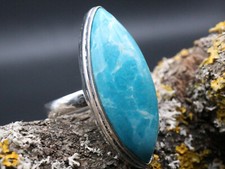 GOLDJUNGE69 GW JASPIS RING NAVETTE SILBER-RING (17,8) HANDMADE, NEU