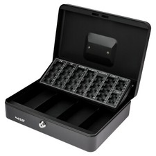 HMF Geldkassette Euro-Münzzählbrett schwarz Kasse Geldkasse Geldbox Sparkassette