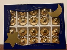 Goldene Weihnachtskugeln Glas 18 Stück glänzend