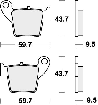 Sbs bremsbeläge hinten für - bremsbeläge,