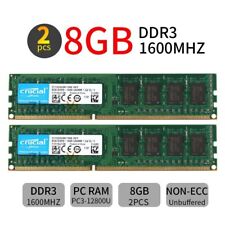 16GB 2x8GB 4GB 1600MHz DDR3