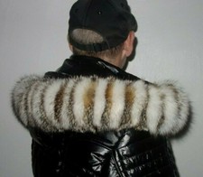 Polarfuchs Pelz Kapuze Besatz Echt Fellkragen Griesfuchs Pelzkragen Jacke Fox 72