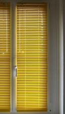 Jalousie jaloucity Gelb 1 Stück 140 x 40 cm Alu Lamellen Metall Klemmhalter