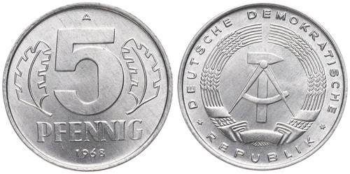 Deutschland ddr 5 pfennig - ddr,