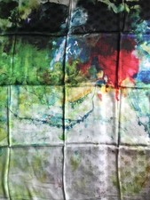 Handgemachter Edler Seidenschal aus 100% Seide 110cm x110cm