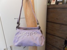 Handtasche Damen flieder mit Nieten L: 30cm H: 15cm