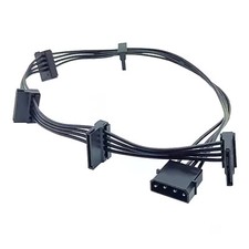 P37C Festplatte Stromkabel Adapter 60cm IDE Molex 4Pin auf 5x SATA f PC Laufwerk