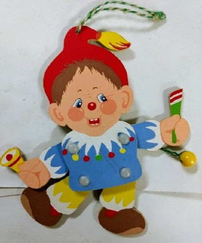 Hampelmann clown aus holz ca - hampelmann, holz.