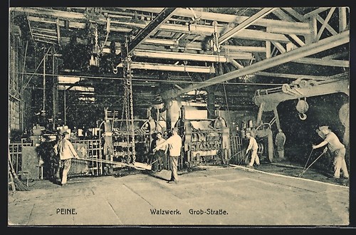 Ansichtskarte peine walzwerk - ansichtskarte,