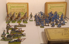 Konvolut 61 Zinnfiguren flach 30mm Wehrmacht Kieler OKI Heinrichsen OB OVP