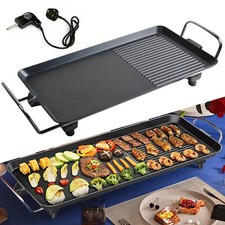 Elektrischer Griddleplatte Teppanyaki Elektro Gastro Tischgrill Plancha Antihaft
