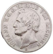 Sachsen Thaler 1860 Silber Iohann Segen des Bergbaus Silver Coin Art. 003- 116