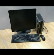 SCHNELL WINDOWS 10 Komplett Computer Set mit Monitor WiFi Tastatur Maus Full PC