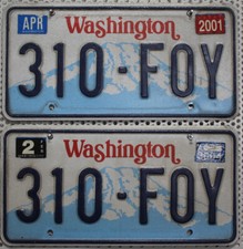 Washington Nummernschilder