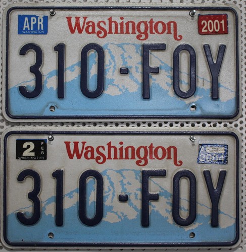 Washington nummernschilder - washington,