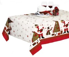 PVC Tischdecke Nikolaus Meterware Wachstuch Breite 140cm & Länge wählbar abwasch
