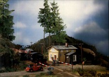 Modell-Eisenbahn Postkarte
