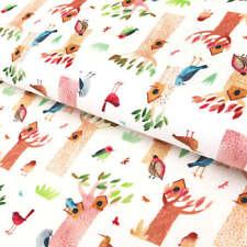 Baumwolljersey "bunte Vogelwelt auf weiß" - Toller Jersey Stoff