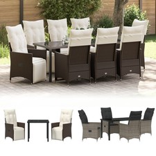 2/4/6/8tlg. Garten-Essset aus Poly-Rattan mit Kissen Loungemöbel Sitzgruppen DE