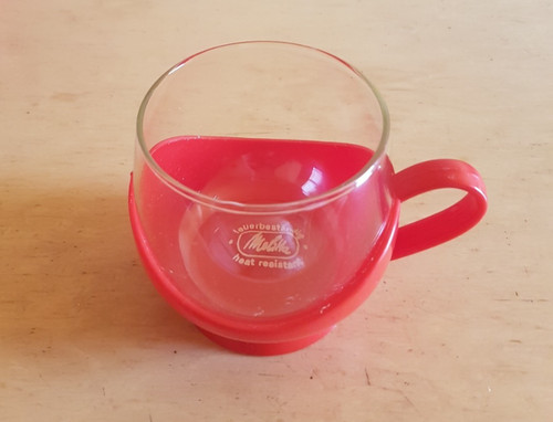 Melitta teeglas tasse rot 70er - melitta,
