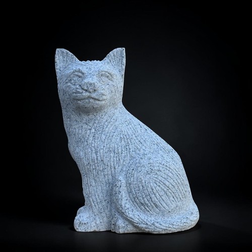 Granit katze steinfigur - granit,
