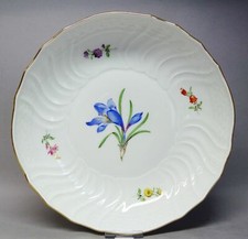 (H5962) Meissen Schale, bunte Blumenmalerei,' Neubrandenstein ',1.Wahl, D=24,5cm