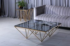 Designer Couchtisch vergoldet